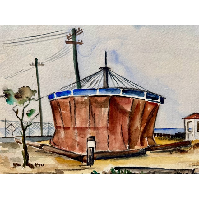 Original watercolor on paper by Henry Emil Salloch, also known as Heinz Emil Salloch, the German-born American artist and...