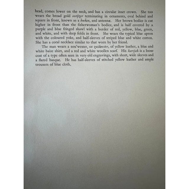 Paper Scheveningen Fisherwomen with Shell Hat and Shawl Cape, 1932, Paper For Sale - Image 7 of 10