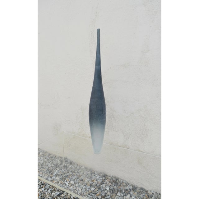 1950s Vintage Murano Venice Italy Handmade Blown Glass Long Neck Vase For Sale In Los Angeles - Image 6 of 13