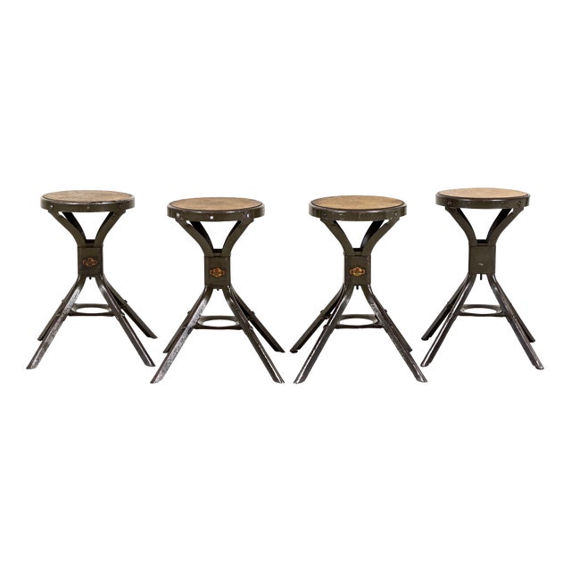 Industrial Stools from Four Evertaut, Set of 4 For Sale