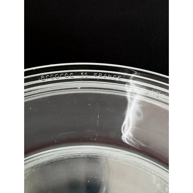 1980s French Etched Seashell Glass Luncheon Plates - Set of 8 For Sale - Image 5 of 5