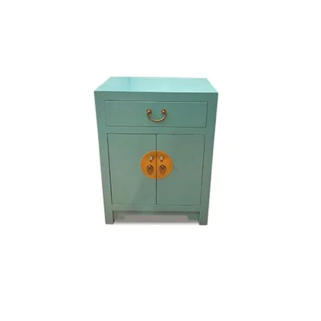 Zen Side Table is made out of elm wood. It has 1 drawers, 2 doors, and 1 removable shelf. It is very elegant piece for...