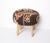 Art Deco Handwoven Vintage Kilim Upholstered Ottoman Stool | Tribal Wool Footstool With Wooden Legs For Sale - Image 3 of 8