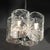 1970s Mid-Century Modern Hand-Blown Murano Mottled Glass & Nickel Chandelier by Mazzega For Sale - Image 15 of 18
