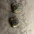 1950s Costume Jewelry Gilt Metal and Crystals Italian Toppe Clip on Earrings For Sale - Image 6 of 7