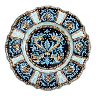 Blue Dolphins Plate by deBlona For Sale