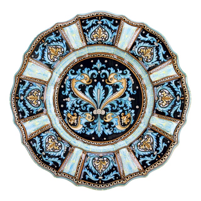 Blue Dolphins Plate by deBlona For Sale