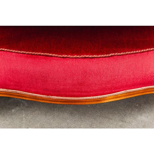 Vintage Baroque-Style Velvet Sofa For Sale - Image 16 of 18