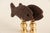 Pumice Fish Lamp Finials in Brown - a Pair For Sale - Image 4 of 5