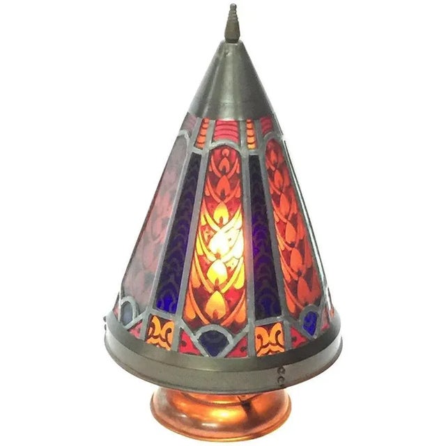 Art Deco Stained Glass Table Lamp For Sale - Image 6 of 6