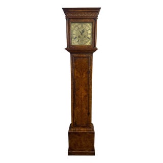 Burr Walnut Longcase Clock by Henry Massy, 1710 For Sale