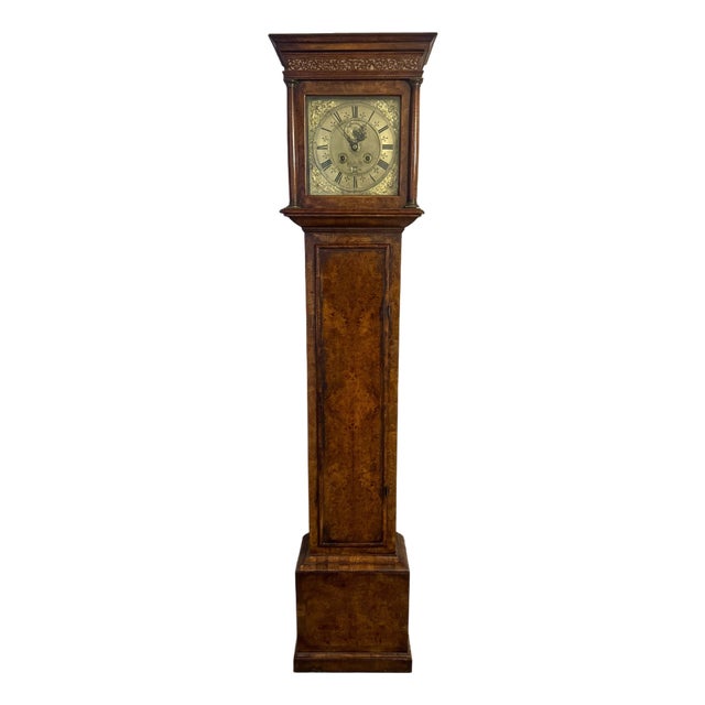 Burr Walnut Longcase Clock by Henry Massy, 1710 For Sale