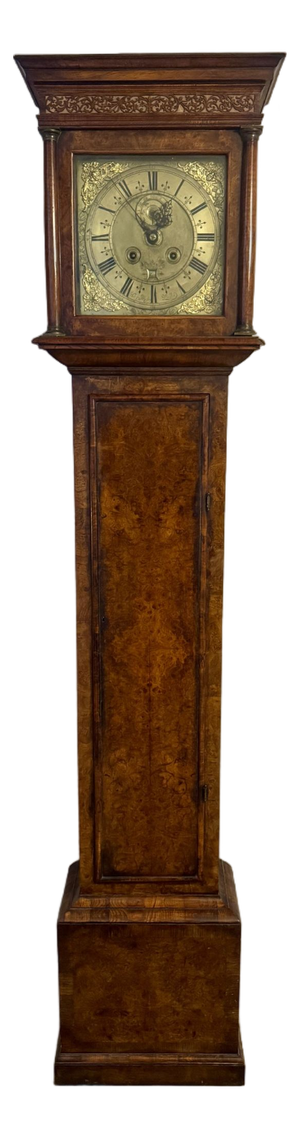 Burr Walnut Longcase Clock by Henry Massy, 1710