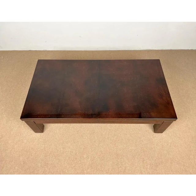Italian Brown Goatskin Coffee Table by Aldo Tura, 1960s For Sale - Image 12 of 16