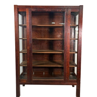 Arts & Crafts Mission Oak Craftsman Bookcase For Sale