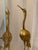 Vintage Mid-Century Style Cast Aluminum Gilt Crane Sculptures - A Pair For Sale - Image 4 of 8