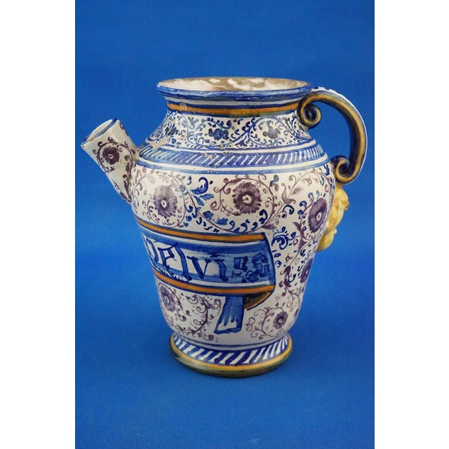 Item description: A wonderful apothecary jar, made of glazed majolica ceramic, produced in central Italy, either in...