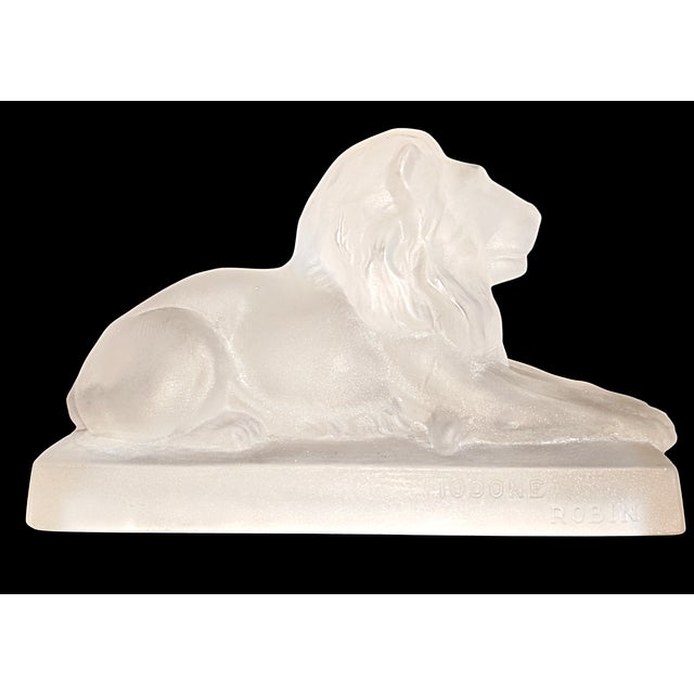 Molded Pressed Glass Advertising Paperweight from Iodone Robin, 1890s For Sale - Image 9 of 9