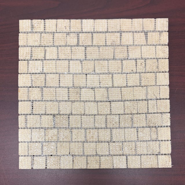 Angers Travertine Honed Broken Tessere Mosaic For Sale - Image 4 of 4