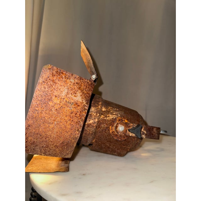 Mid 20th Century Vintage Industrial Theater Spotlight With Adjustable Barn Doors For Sale - Image 5 of 6