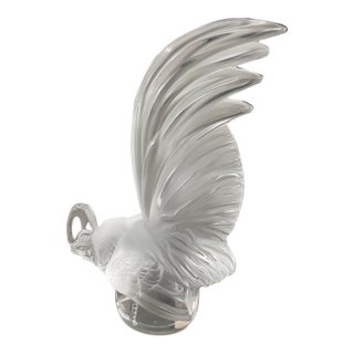 1920s Sculpture Coq Nain, Rooster, Designed by R. Lalique, France For Sale