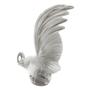 1920s Sculpture Coq Nain, Rooster, Designed by R. Lalique, France