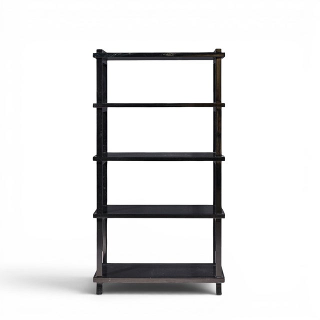 Black Baker Black Lacquered Etagere Shelves - Pair For Sale - Image 8 of 9