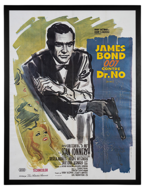 French James Bond 007 Dr. No Grande Release Poster, 1962