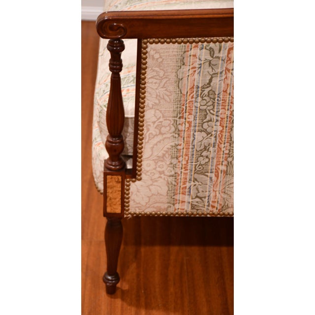 1920 Hickory Chair Sheraton Style Mahogany Spring-Seat Pair of Loveseats For Sale - Image 13 of 18