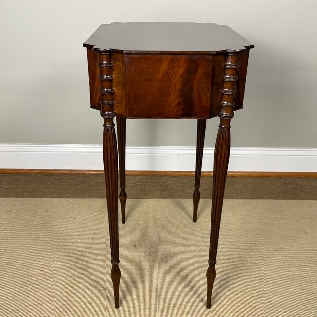 Early 20th Century Federal Style Mahogany Two-Drawer Work Table, Early 20th Century For Sale - Image 5 of 16