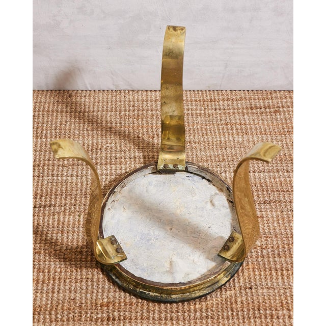 1960s Green and Brass Side Table Attributed to Arturo Pani For Sale - Image 11 of 14