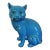 19th Century Chinese Export Porcelain Monochrome Turquoise Glazed Model of a Cat For Sale