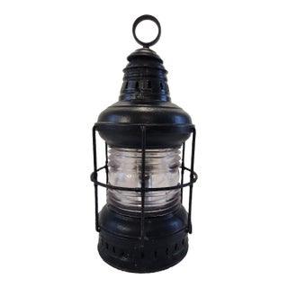 Antique Vintage Nautical Boat / Ship Lantern Lamp For Sale