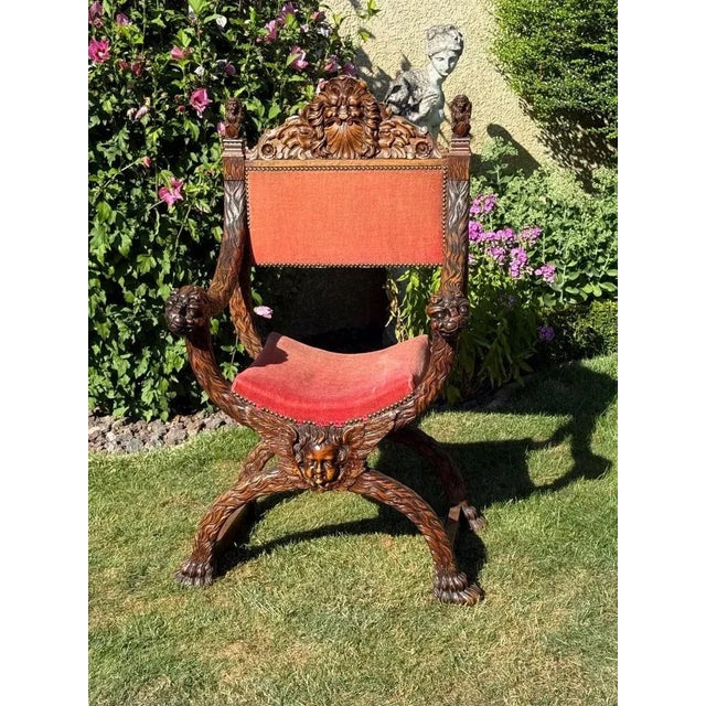 Period: 19th century Style: Renaissance, Louis 13th Condition: Excellent condition Material: Solid wood Magnificent richly...
