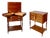 Wood Storage Tables with Lift-Top Compartments, 1970, Set of 2 For Sale