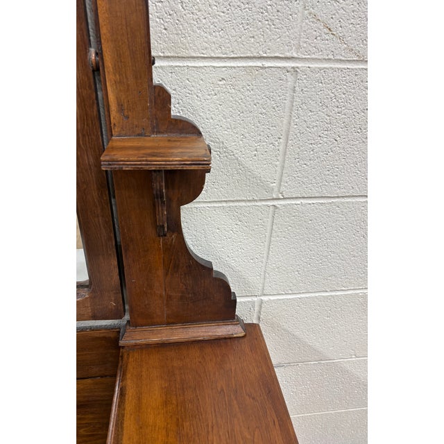 Antique Victorian Eastlake Farmhouse Style Burled Dresser With Swivel Mirror For Sale - Image 9 of 15