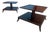 Pair of Barbara Barry for Baker Furniture Two-Tier Mahogany Side Tables For Sale