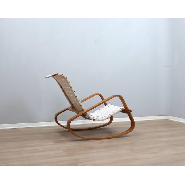 Mid-Century Modern Vintage Dondolo Rocking Chair from Crassevig, 1970s For Sale - Image 3 of 14