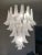 Contemporary Murano Glass "sella" chandelier with a kromo metal frame Frosted pink murano glass Spare parts glass...