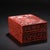 Chinoiserie Red Lacquer Document Box, Rectangular Relief Carved Landscape, Tabletop Decor For Sale - Image 4 of 9