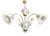 Italian Chandelier with Iridescent Murano Glass Flowers, 1980 For Sale