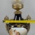 Antique French Porcelain, Brass and Satin Glass Table Lamp, 20th Century For Sale - Image 11 of 13