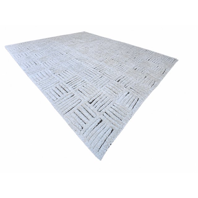 RH Basanti Rug – 9' × 12' Marled Ivory/Charcoal | Hand-Knotted Wool Blend | Contemporary Himalayan-Inspired Design Luxury...