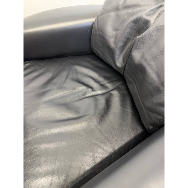 Umberto Asnago Black Leather Peggy Lounge Chairs for Georgetti, 1990s - A Pair For Sale - Image 10 of 18