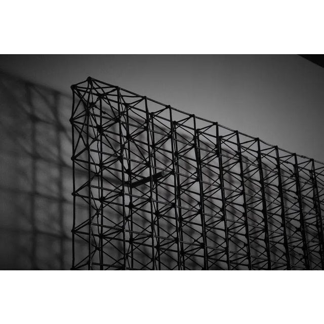 Geometric Three-Dimensional Metal Wall Mounted Sculpture, France, 1960s For Sale - Image 4 of 10