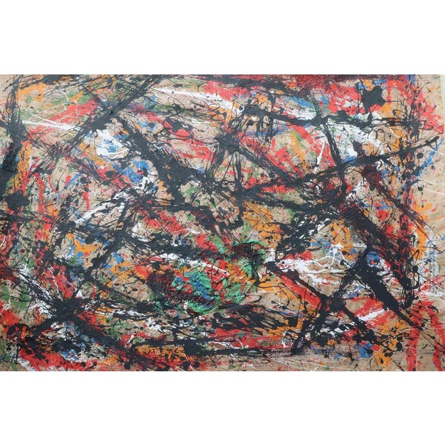 Number 6 is a contemporary artwork realized by the artist Alfredo Pizzi. It is made on jute canvas, painted in acrylic in...