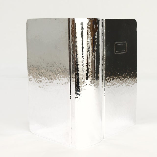 Antique Watrous Sterling Silver Hand-Hammered Figural Book Box With Wood Liner For Sale - Image 11 of 16