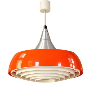 Vintage Pendant Light in Aluminum, 1970s For Sale