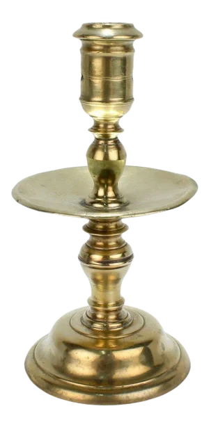 Antique 17th Century Dutch Brass Baluster Candlestick - VR