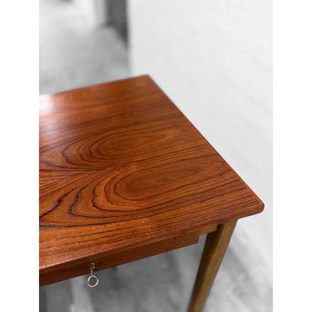Small Danish Teak Writing Desk, 1950s For Sale - Image 4 of 16